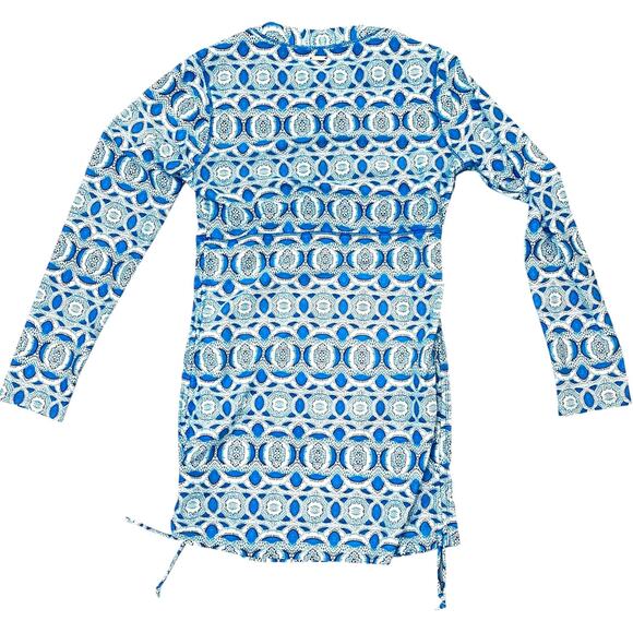 Cabana Life Dress Womens Medium UPF Swim Coverup Print Long Sleeve Tunic - Picture 2 of 5